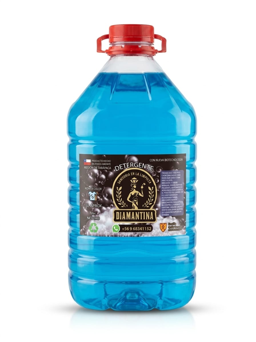 Detergente líquido Diamantina color azul